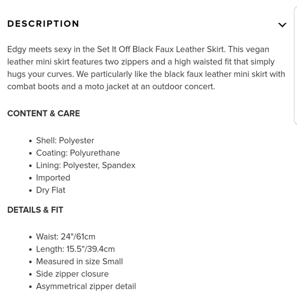 Set It Off TOBI Faux Leather Skirt in Black - Picture 16 of 16